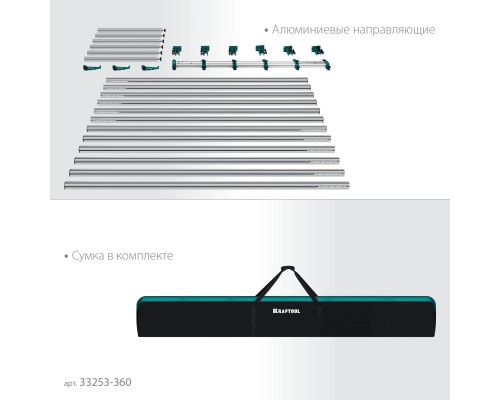 Стол для работ с крупноформатными листовыми материалами TTL-360 360х150х70 см, макс 250 кг KRAFTOOL 33253-360