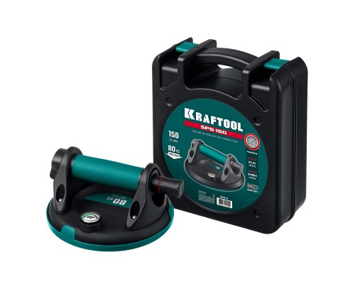 Вакуумная присоска SPG-150 d-150 мм, макс 80 кг, манометр KRAFTOOL 33256-15