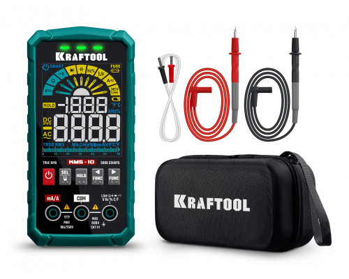 Смарт-мультиметр цифровой KMS-10 KRAFTOOL 59872 Смарт-мультиметр цифровой KMS-10 KRAFTOOL 59872