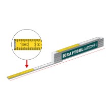 Профессиональный складной деревянный метр PRO-90 Kontakt, 2.4 м KRAFTOOL 34729