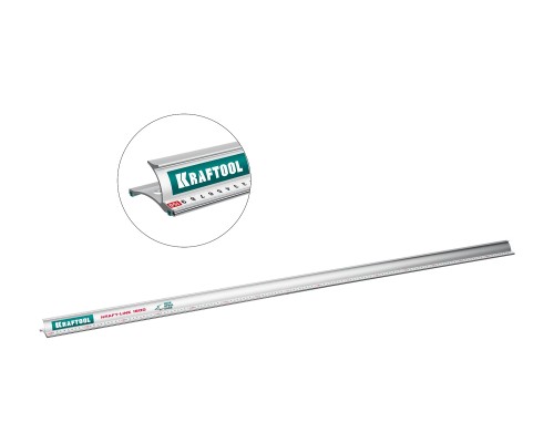 Усиленная алюминиевая линейка со стальной направляющей KRAFT-LINE, 1.5 м KRAFTOOL 34275-150