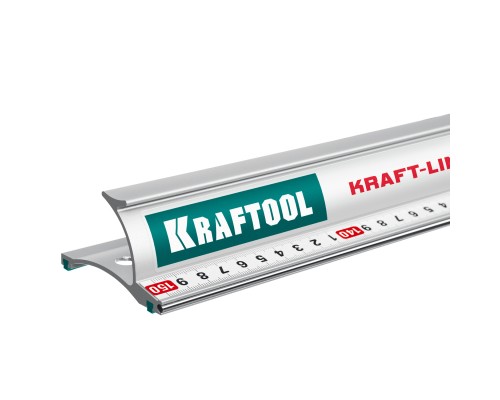Усиленная алюминиевая линейка со стальной направляющей KRAFT-LINE, 1.5 м KRAFTOOL 34275-150
