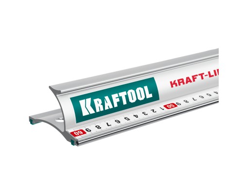 Усиленная алюминиевая линейка со стальной направляющей KRAFT-LINE, 0.6 м KRAFTOOL 34275-60
