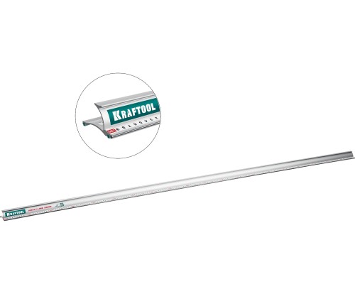 Усиленная алюминиевая линейка со стальной направляющей KRAFT-LINE, 2.0 м KRAFTOOL 34275-200