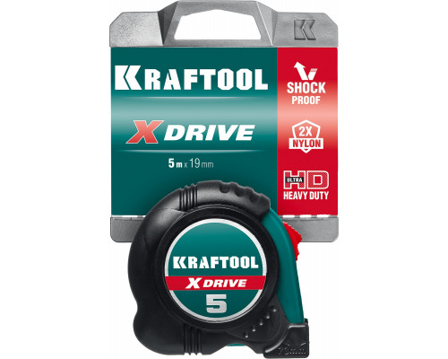 Рулетка X-Drive, 5 мx19 мм KRAFTOOL 34122-05-19_z02 Рулетка X-Drive, 5 мx19 мм KRAFTOOL 34122-05-19_z02