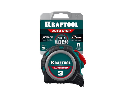 Профессиональная рулетка с автостопом AutoStop 3мx16мм KRAFTOOL 3412-3-16_z01