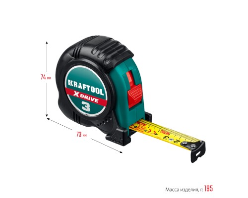 Рулетка X-Drive, 3 мx19 мм KRAFTOOL 34122-03-19_z02