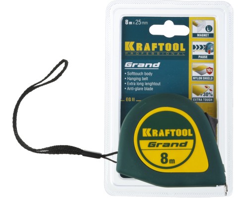 Рулетка Grand, 8 мx25 мм KRAFTOOL 34022-08-25