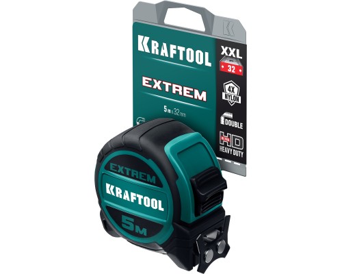 Рулетка со сверх широким полотном Extrem, 5 мx32 мм KRAFTOOL 34127-5