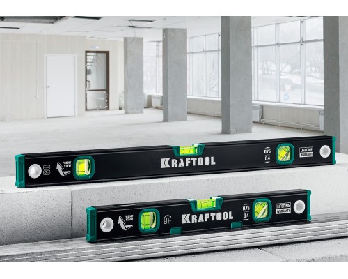 Магнитный уровень 800 мм, усиленный профиль, с зеркальным глазком KRAFTOOL 34785-80