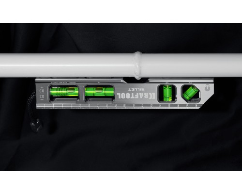 Брусковый магнитный уровень BILLET, 8 в 1, 20 см, точность 0.3 мм/м, 4 глазка KRAFTOOL 34790