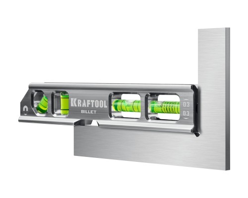 Брусковый магнитный уровень BILLET, 8 в 1, 20 см, точность 0.3 мм/м, 4 глазка KRAFTOOL 34790