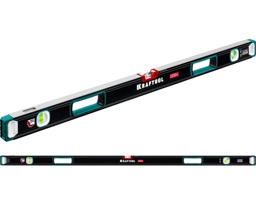 Сверхпрочный уровень A-RATE CONTROL, 1500 мм, точность 0.3 мм/м, с инновационным зеркальным глазком KRAFTOOL 34986-150