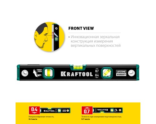Уровень 400 мм, с зеркальным глазком KRAFTOOL 34781-40