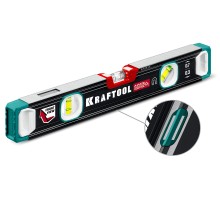 Сверхпрочный магнитный уровень A-RATE CONTROL, 400 мм, точность 0.3 мм/м, с зеркальным глазком KRAFTOOL 34988-40