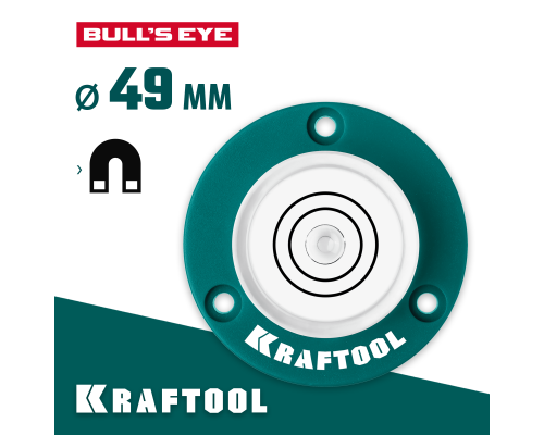 Поверхностный магнитный уровень BULL'S EYE, d 49 мм KRAFTOOL 34789