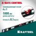 Сверхпрочный уровень A-RATE CONTROL, 1000 мм, точность 0.3 мм/м, с инновационным зеркальным глазком KRAFTOOL 34986-100