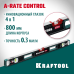 Сверхпрочный уровень A-RATE CONTROL, 800 мм, точность 0.3 мм/м, с инновационным зеркальным глазком KRAFTOOL 34986-80