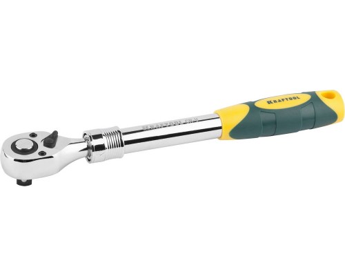 Телескопическая трещотка для торцовых головок Pro 1/2", 72 зубца KRAFTOOL 27798-1/2