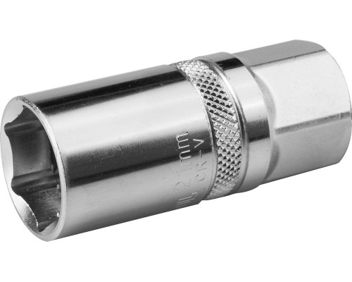 Свечная торцовая головка с резиновой вставкой 1/2", 21 мм KRAFTOOL 27812-21_z01