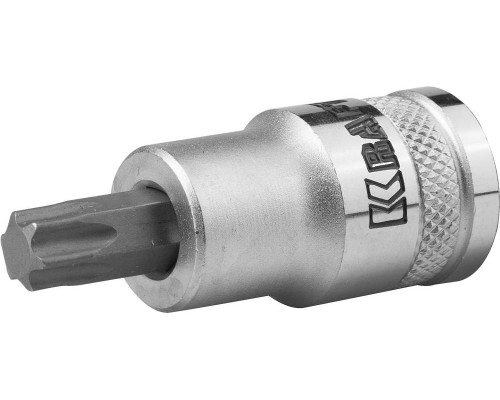 Торцовая бита-головка "INDUSTRIE QUALITAT", материал S2, TORX, сатинированная, 1/2", Т50  KRAFTOOL 27905-50_z01