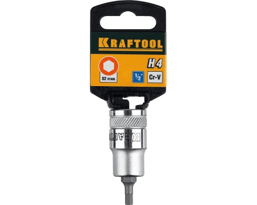 Торцовая бита-головка HEX, 1/2", Н4 KRAFTOOL 27908-04_z01