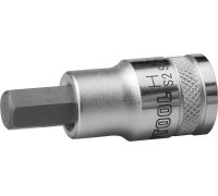 Торцовая бита-головка "INDUSTRIE QUALITAT", материал S2, HEX, сатинированная, 1/2", H10  KRAFTOOL 27908-10_z01