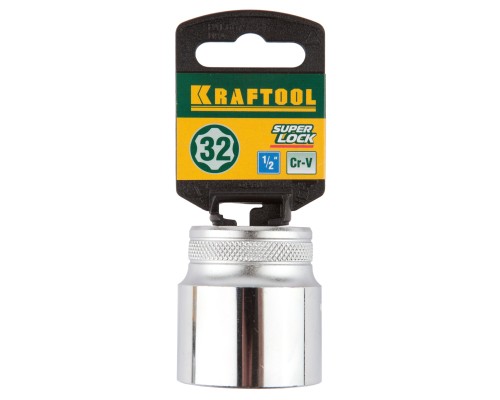 Торцовая головка SUPER-LOCK, 1/2", 32 мм KRAFTOOL 27801-32_z01