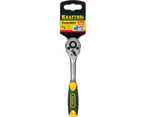 Трещотка для торцовых головок 1/4", 72 зубца KRAFTOOL 27791-1/4_z02