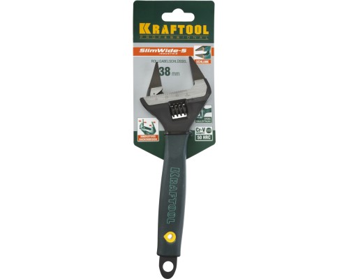 Разводной ключ SlimWide Ultra, 200/38 мм KRAFTOOL 27263-20
