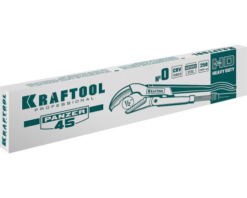 Трубный ключ с изогнутыми губками PANZER-45, №0, 1/2", 240 мм KRAFTOOL 2735-05_z02