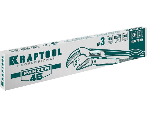 Трубный ключ с изогнутыми губками PANZER-45, №3, 2", 580 мм KRAFTOOL 2735-20_z02