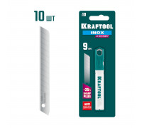 Нержавеющие сегментированные лезвия INOX 9 мм, 10 шт. KRAFTOOL 09608-09-S10
