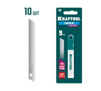 Нержавеющие сегментированные лезвия INOX 9 мм, 10 шт. KRAFTOOL 09608-09-S10