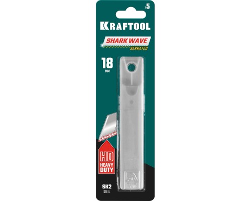 Сегментированные серрейторные лезвия для ковровых покрытий 18 мм, 5 шт. KRAFTOOL 09604-18-S5