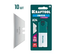 Нержавеющие трапециевидные лезвия INOX-A24, 10 шт. KRAFTOOL 09626-S10
