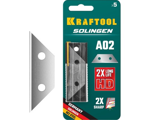 Трапециевидные лезвия Solingen-А02, 5 шт. KRAFTOOL 09627-S5_z02