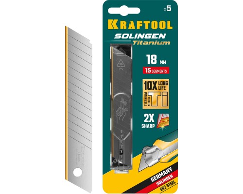 Сегментированные лезвия 18 мм, 5 шт. KRAFTOOL 09606-TIN-18-S5_z02