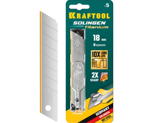 Сегментированные лезвия 18 мм, 5 шт. KRAFTOOL 09605-TIN-18-S5_z02