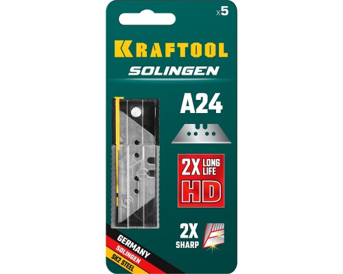 Трапециевидные лезвия Solingen-А24, 5 шт. KRAFTOOL 09625-S5_z02
