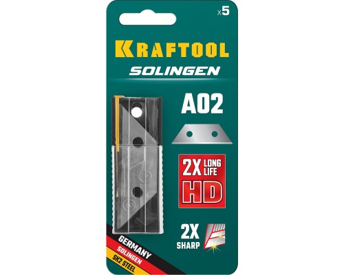 Трапециевидные лезвия Solingen-А02, 5 шт. KRAFTOOL 09627-S5_z02