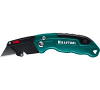 Компактный складной нож с трапециевидным лезвием тип А24 Helfer KRAFTOOL 09242