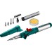 Газовый паяльник SolderGas, 120 K, 30-120 Вт, 1300°С, горелка, фен, пьезоподжиг, набор 10 в 1 KRAFTOOL 55503-H10