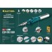 Газовый паяльник SolderGas, 120 K, 30-120 Вт, 1300°С, горелка, фен, пьезоподжиг, набор 10 в 1 KRAFTOOL 55503-H10