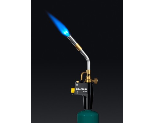Газовая горелка Blue Fire KF-9000, с пьезоподжигом на баллон турбо нагрев + 30% 2000°C KRAFTOOL 55510