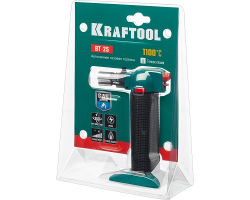 Автономная газовая горелка с пьезоподжигом BT-25, 1100°С KRAFTOOL 55507