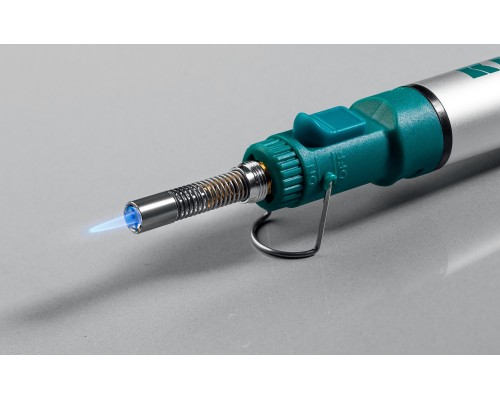 Газовый паяльник SolderGas, 70 B, 30-70 Вт, 1300°С, горелка, фен, набор 8 в 1 KRAFTOOL 55504-H8