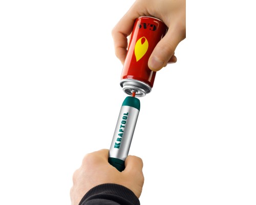 Газовый паяльник SolderGas, 70 B, 30-70 Вт, 1300°С, горелка, фен, набор 8 в 1 KRAFTOOL 55504-H8