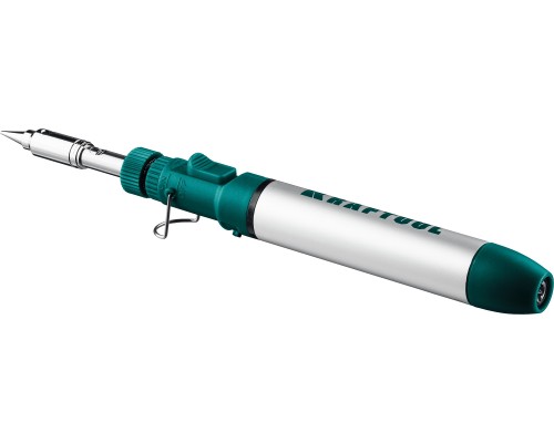 Газовый паяльник SolderGas, 70 A, 30-70 Вт, 1300°С, горелка, фен, набор 3 в 1 KRAFTOOL 55504-H3