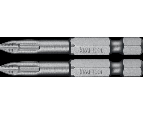 Торсионные биты X-Drive PH2, 50 мм, 2 шт. KRAFTOOL 26121-2-50-2